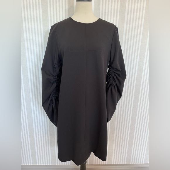 NWT Tibi Sculpted Sleeve Shift Dress in Black Women’s Size 12 $425 Retail - Picture 4 of 12